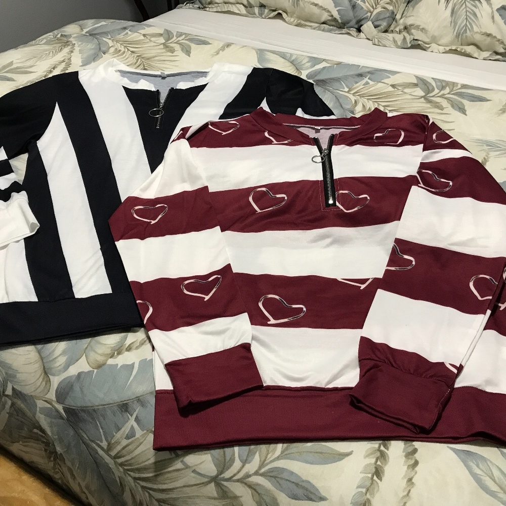 NWOT “2 for 1” Cute LS Tees